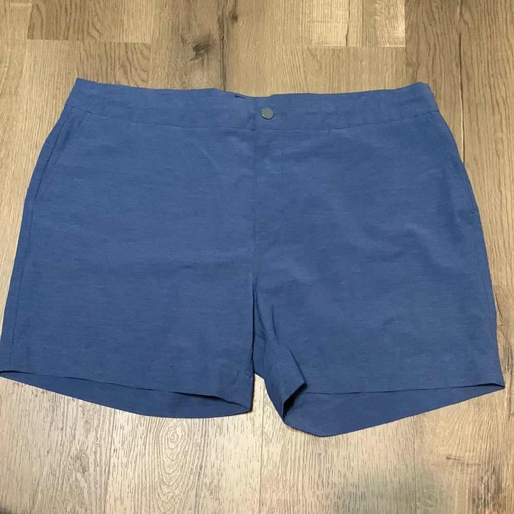 Faherty Men’s All Day Shorts Blue Zip Fly Size 38